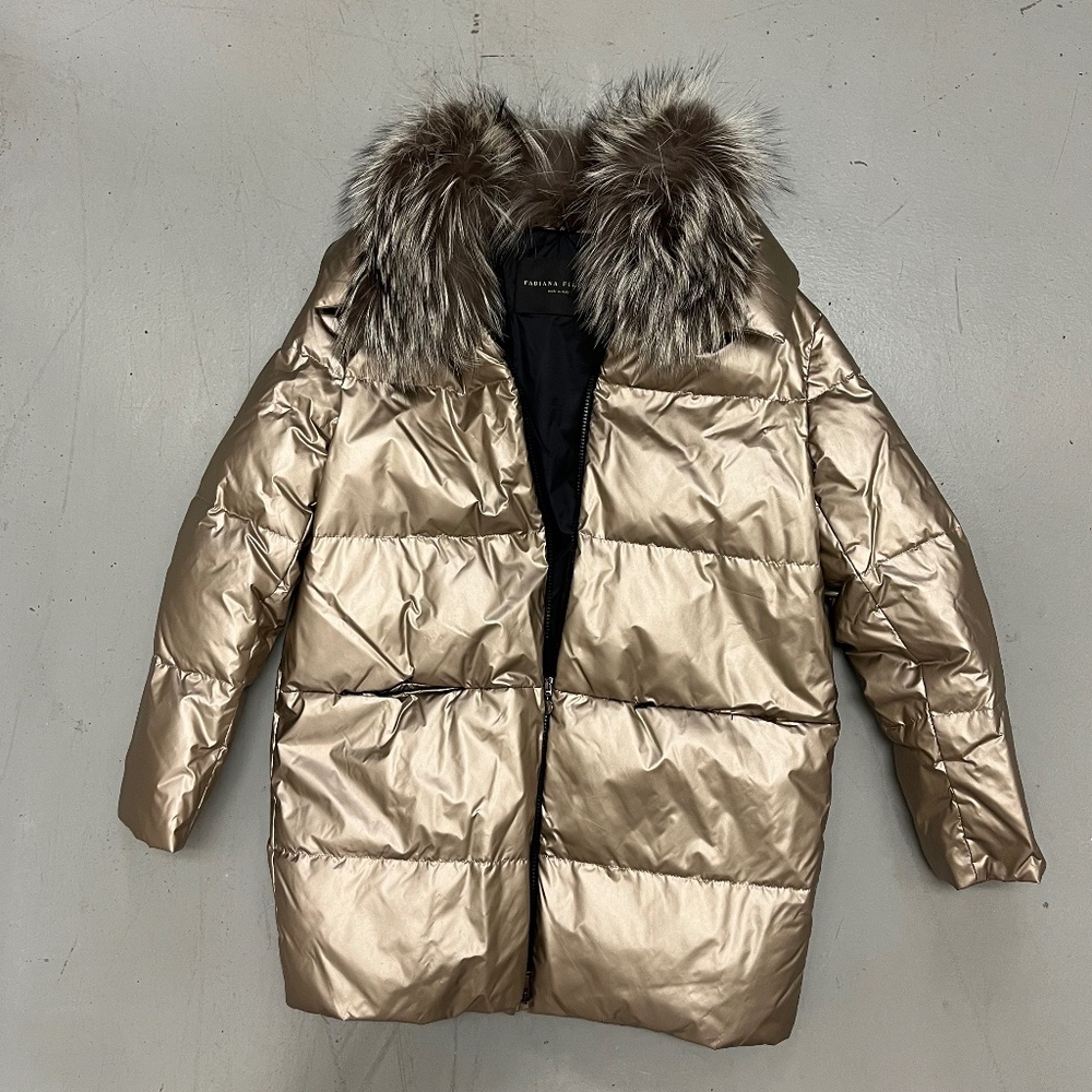 Fabiana Filippi Puffer Jacket and Fur Hood Lining